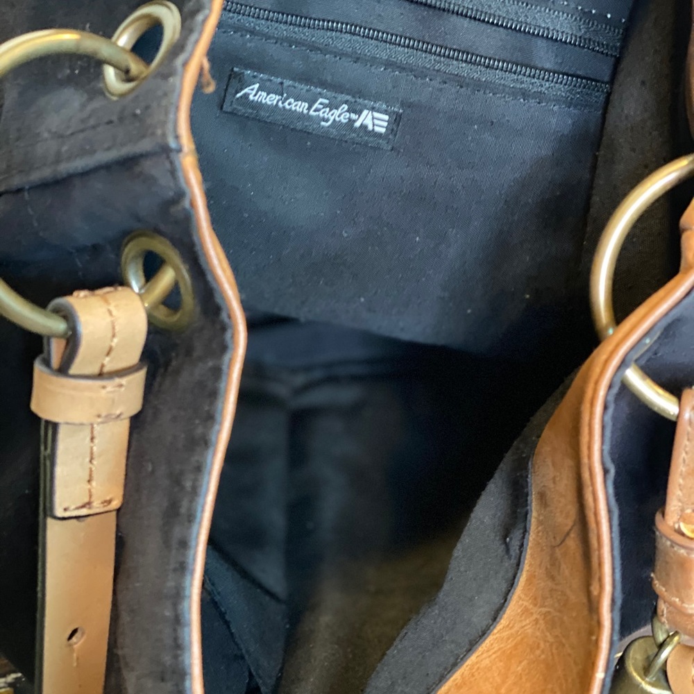 American Eagle Suede Crossbody Hobo Bag - Picture 7 of 12